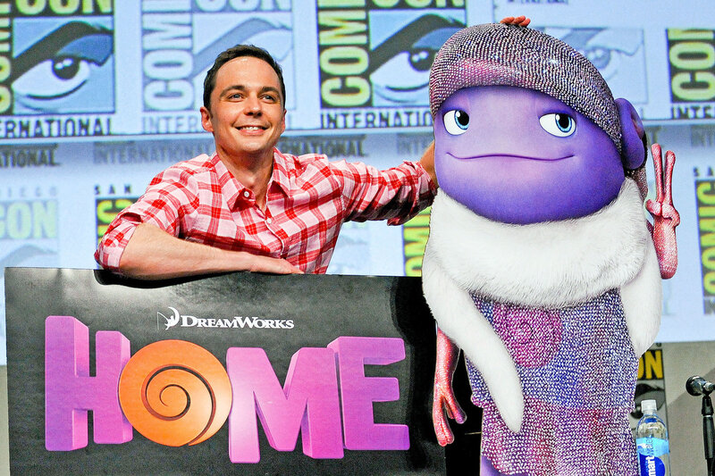 Jim Parsons with Home character