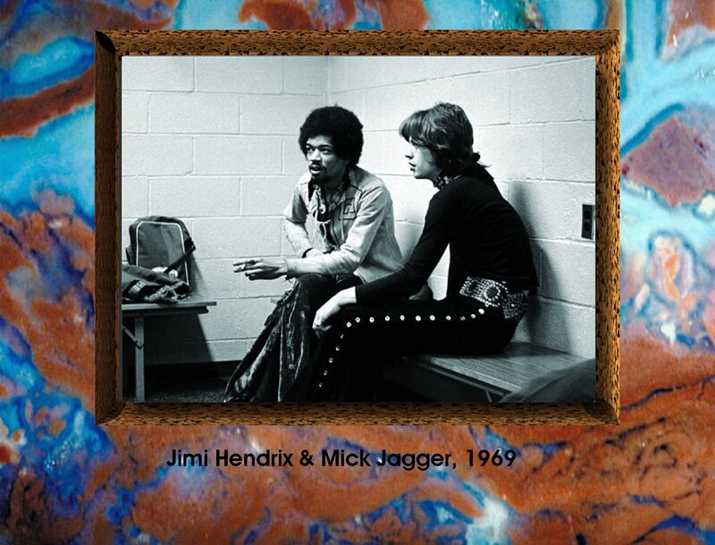 Jimi Hendrix and Mick Jagger