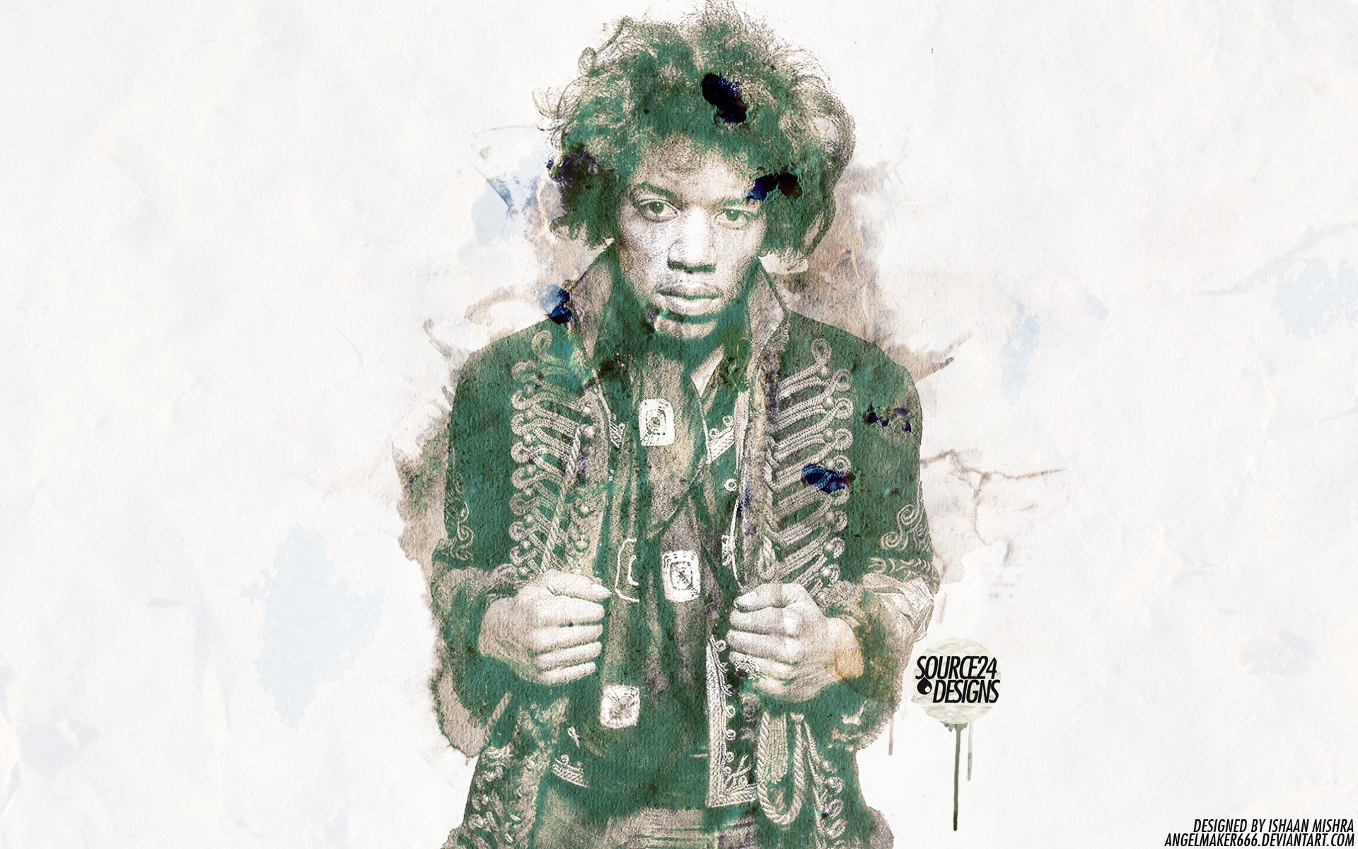 Jimi Hendrix artistic portrait