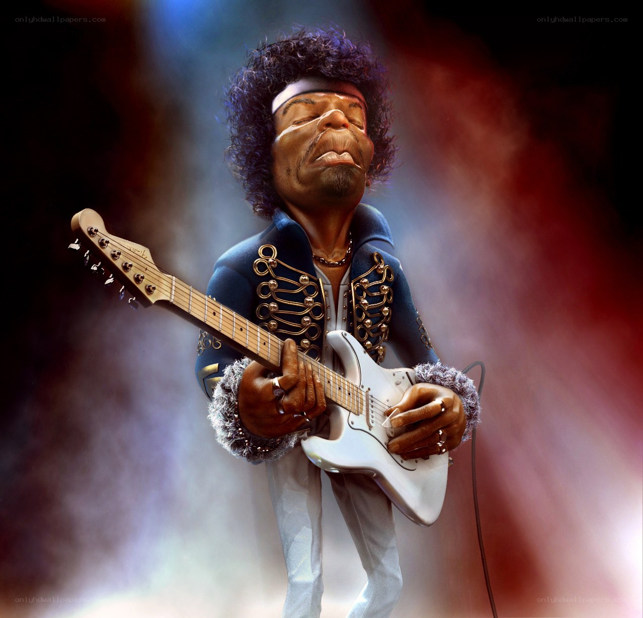 Jimi Hendrix caricature