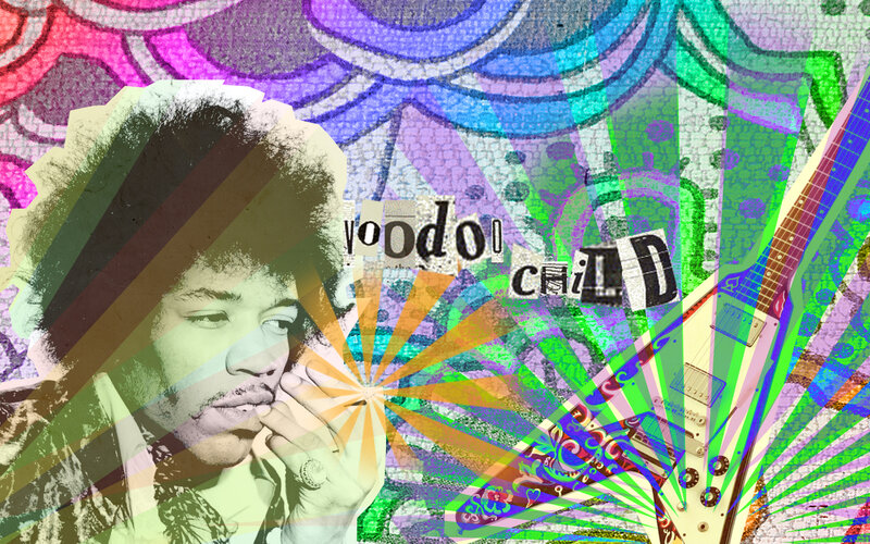 Jimi Hendrix collage art