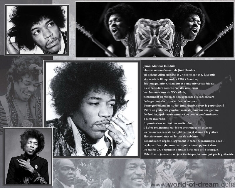 Jimi Hendrix Collage — Black