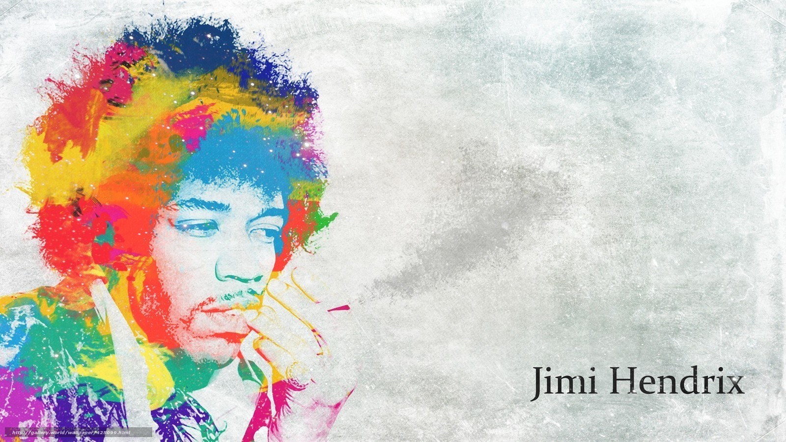 Jimi Hendrix colorful portrait