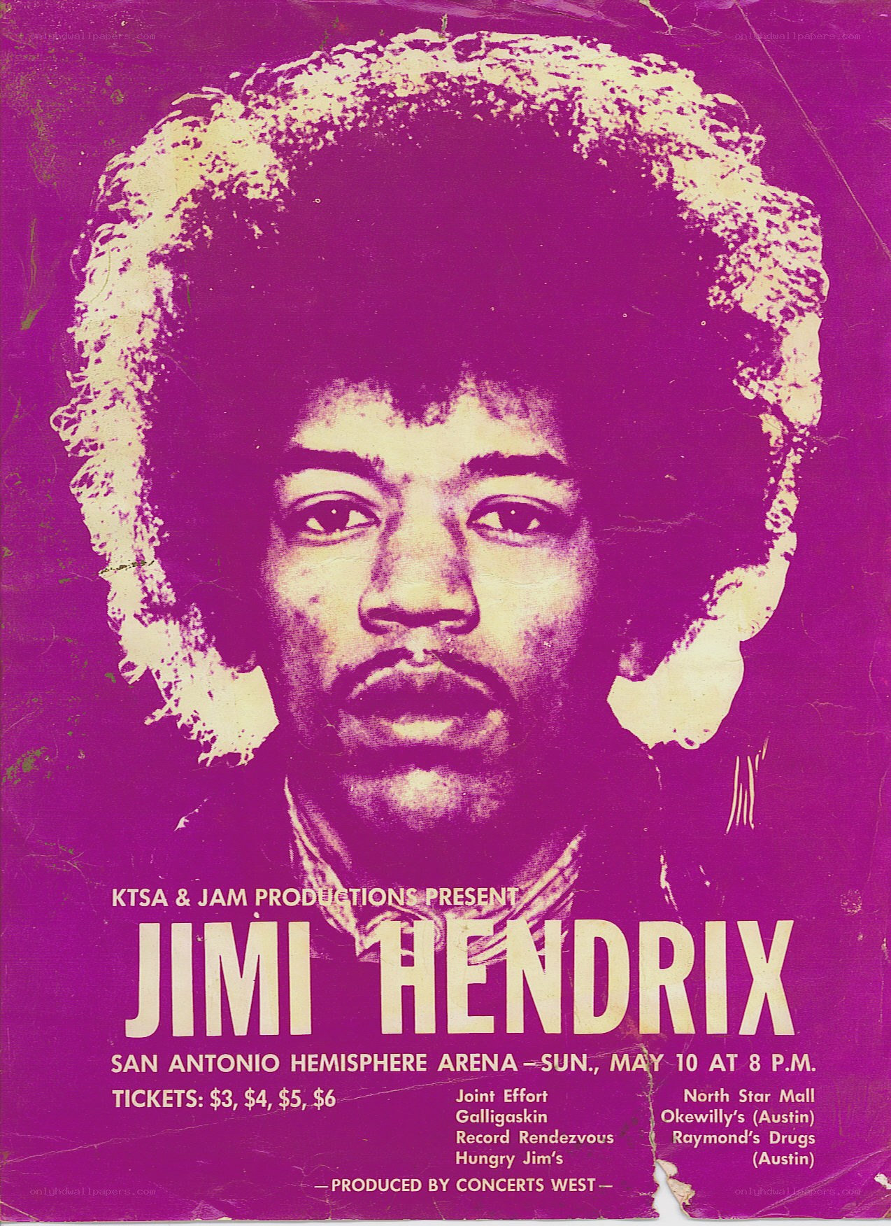 Jimi Hendrix concert poster