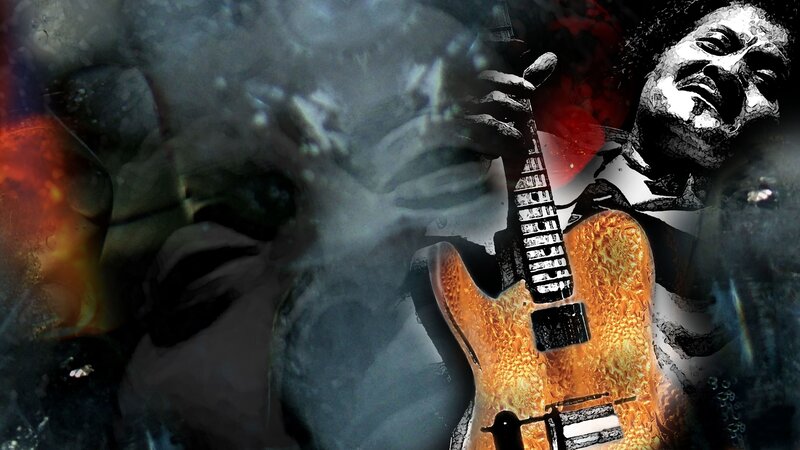 Jimi Hendrix guitar art