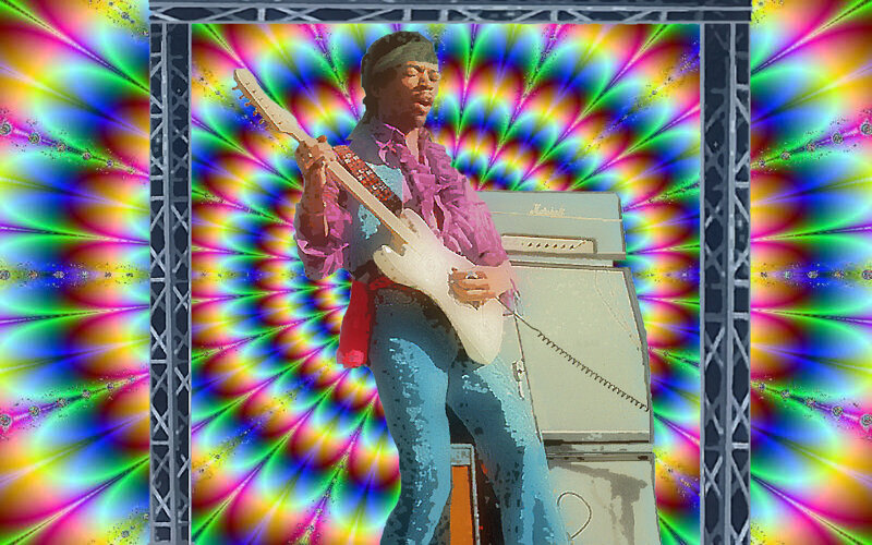 Jimi Hendrix on stage