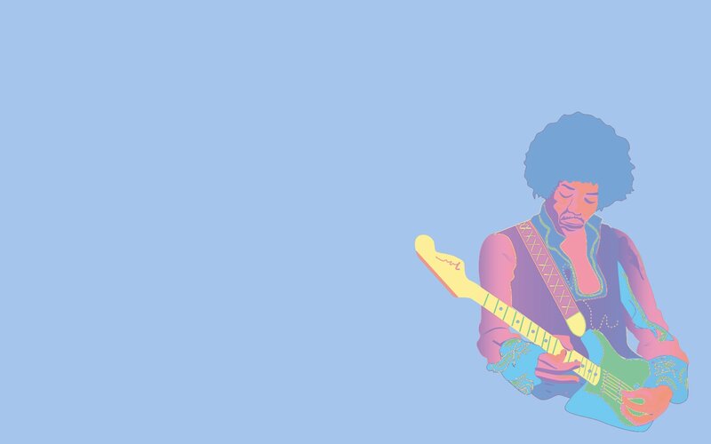 Jimi Hendrix playing guitar