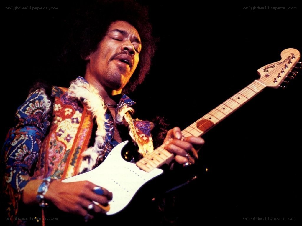 Jimi Hendrix playing guitar
