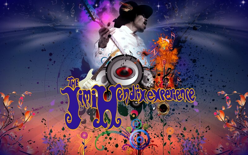 Jimi Hendrix Playing Guitar — Purple