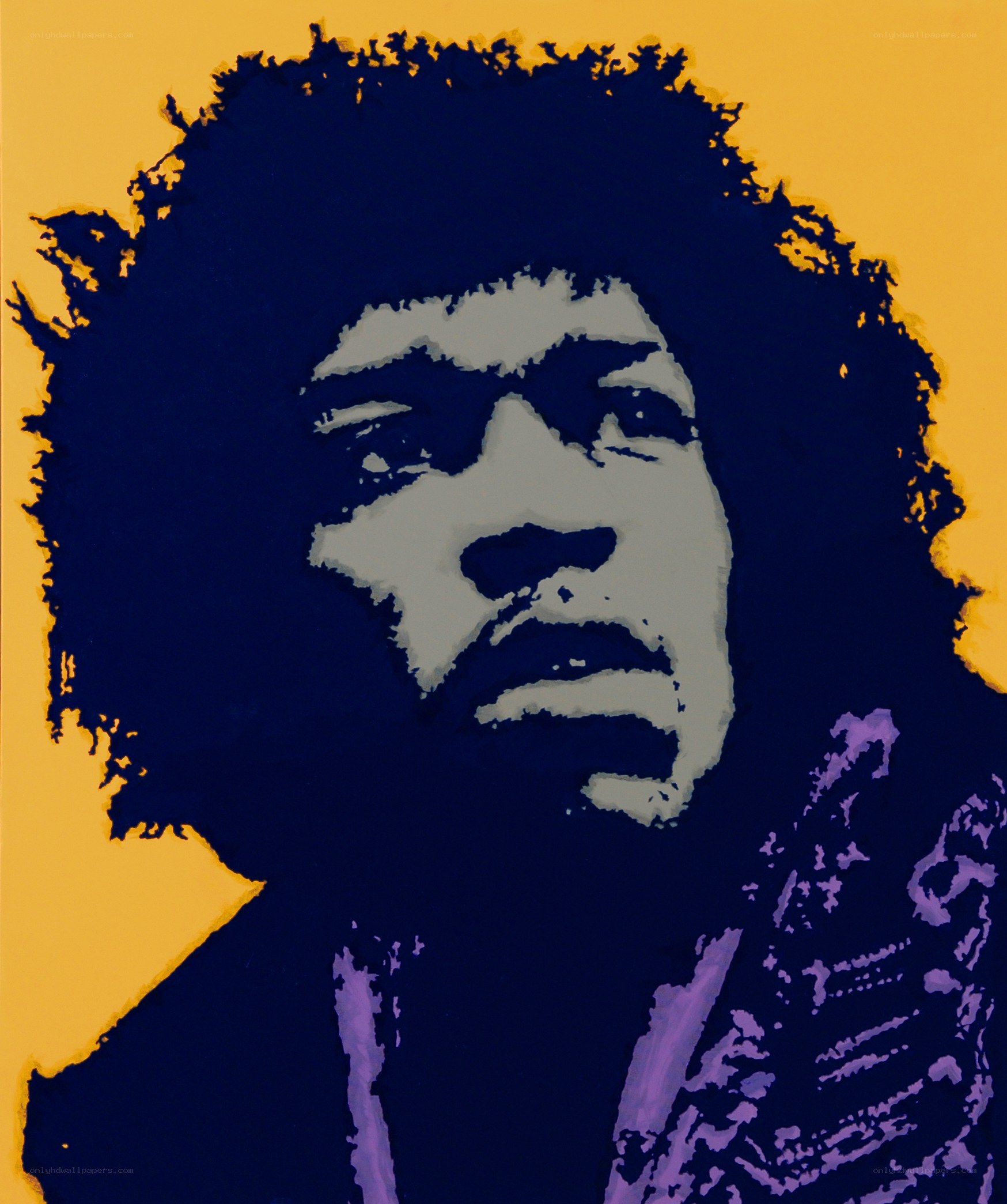 Jimi Hendrix pop art portrait
