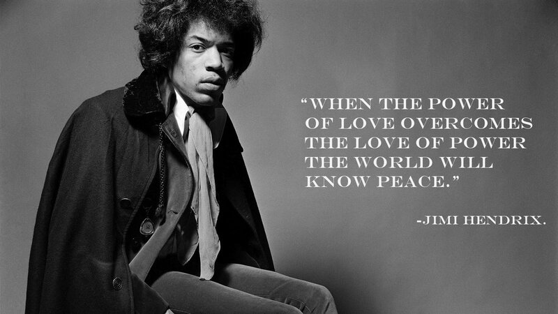 Jimi Hendrix Portrait — Black, Serious