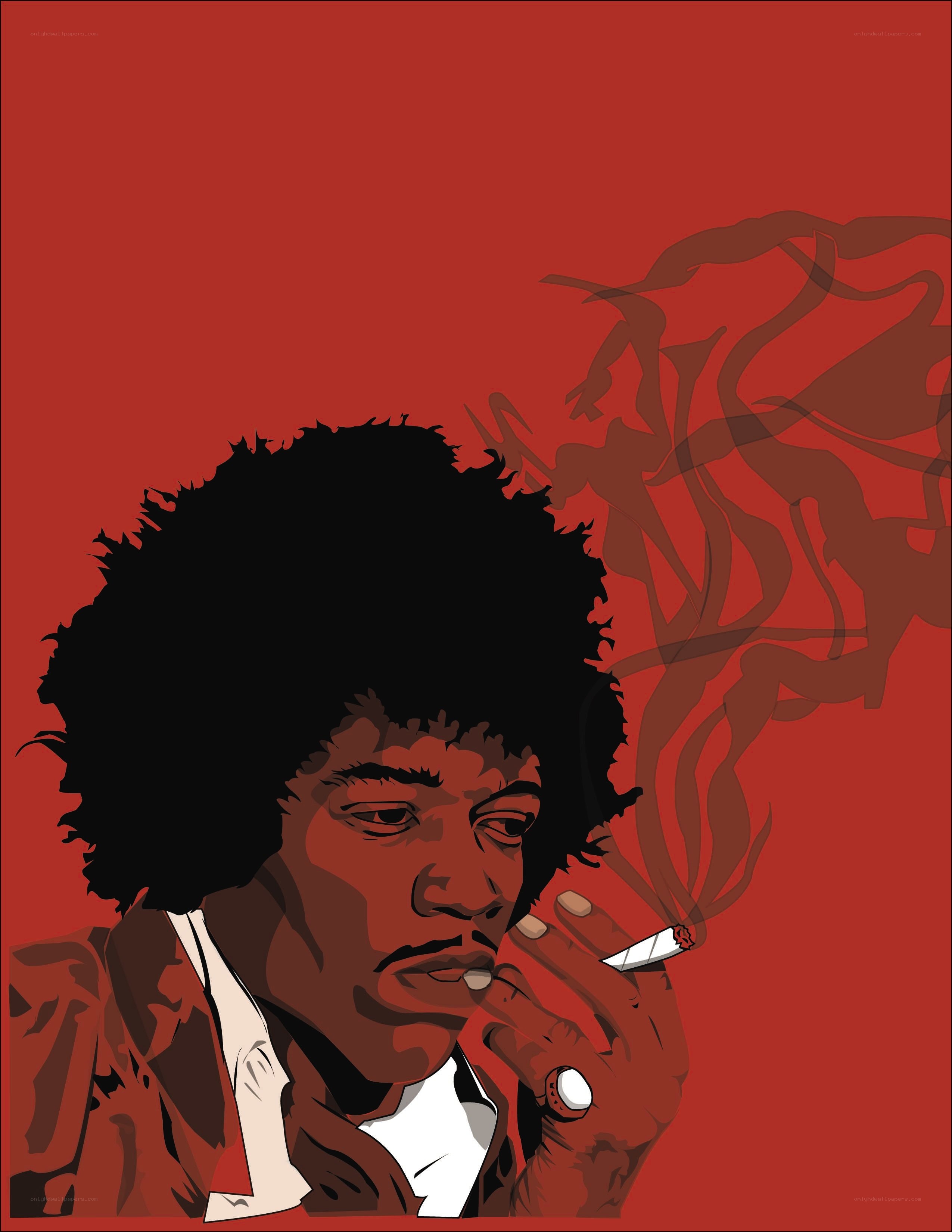 Jimi Hendrix portrait illustration