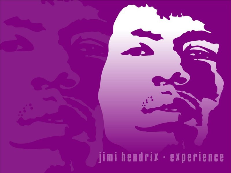 Jimi Hendrix Portrait — Purple, Psychedelic, Illustration