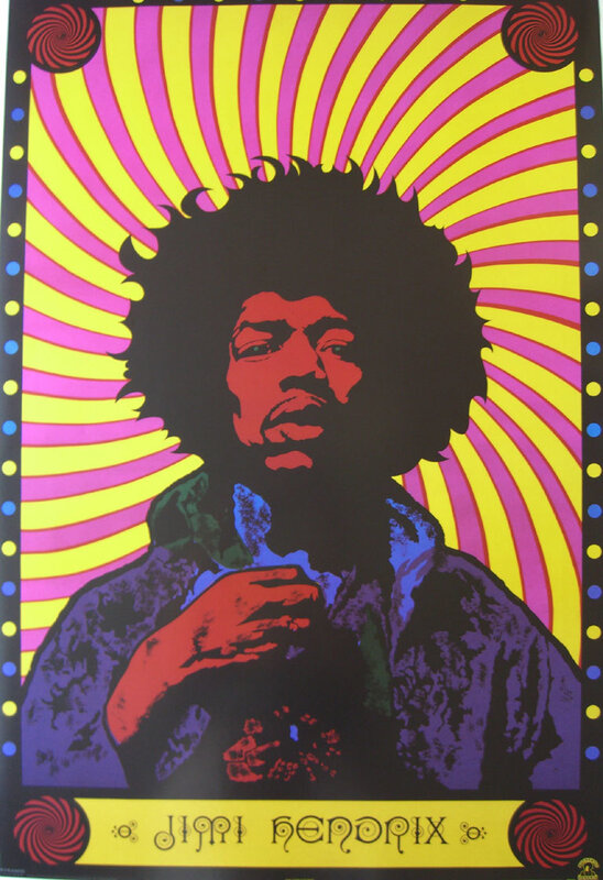Jimi Hendrix psychedelic poster