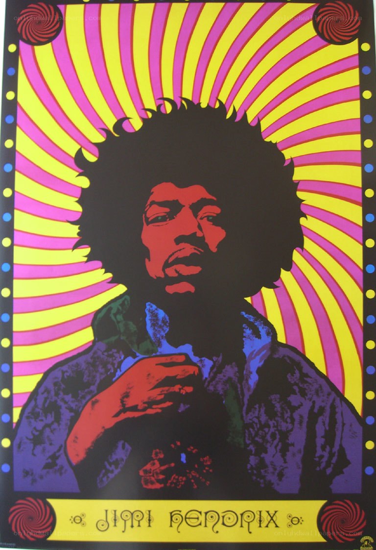 Jimi Hendrix psychedelic poster