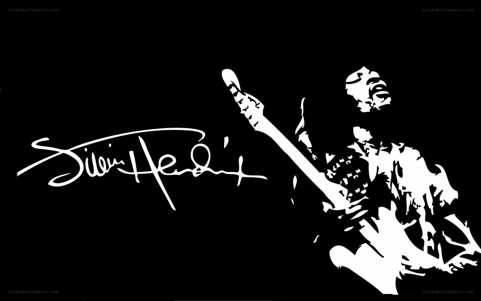Jimi Hendrix silhouette art
