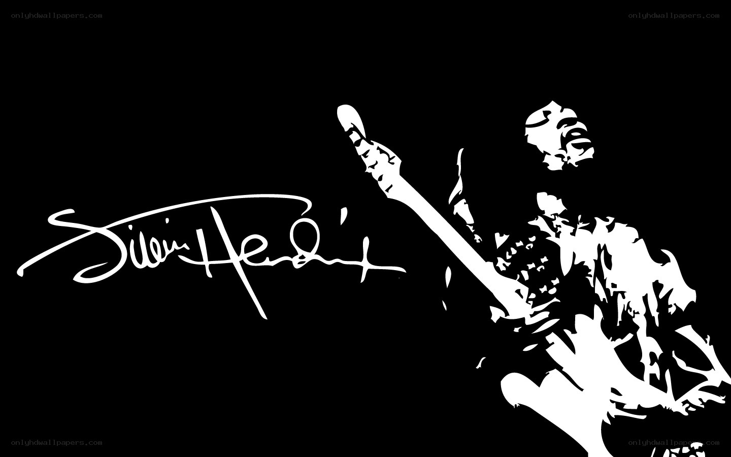 Jimi Hendrix silhouette art