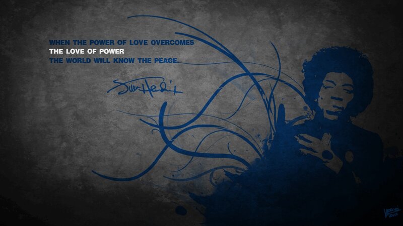 Jimi Hendrix Silhouette — Blue