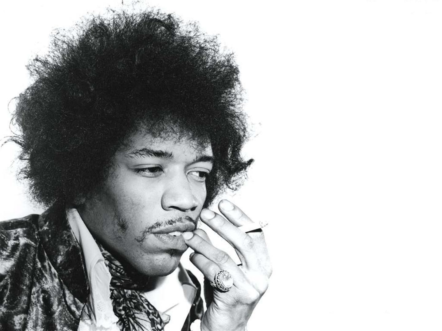 jimi hendrix smoking a cigarette