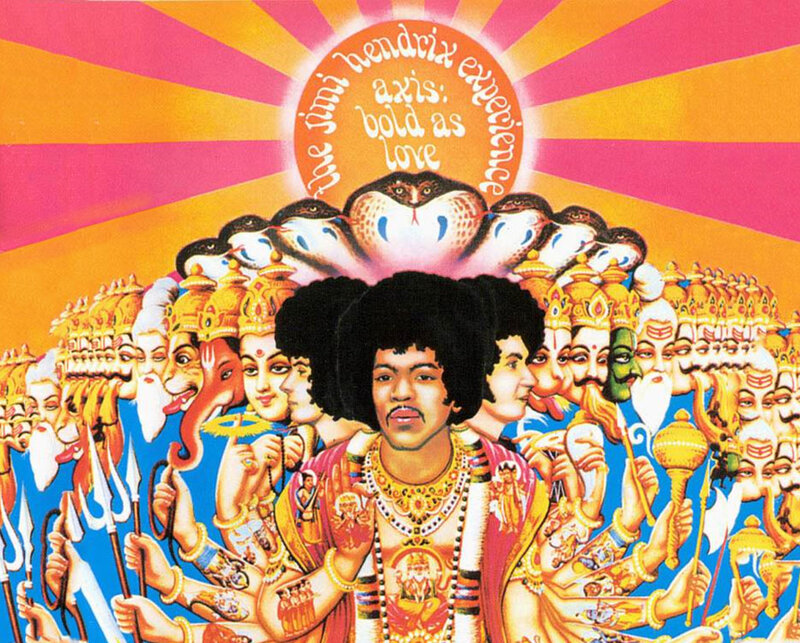 Jimi Hendrix with Multiple Heads