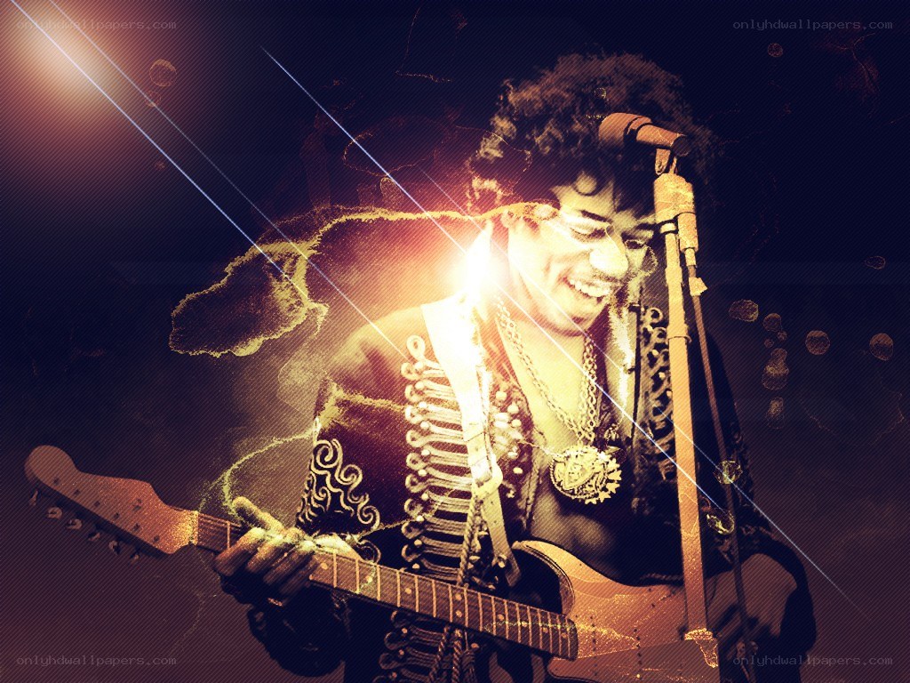 jimmy hendrix performing on stage
