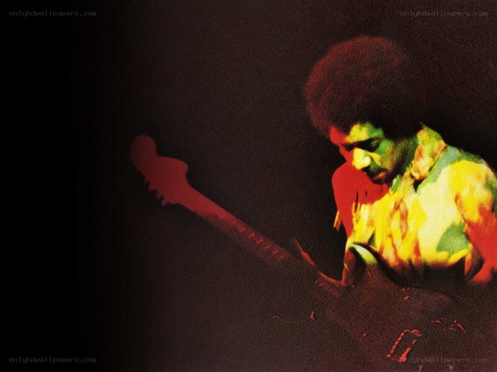 jimmy hendrix playing guitar