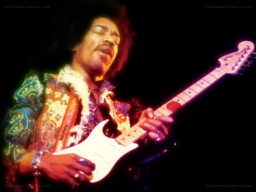 jimmy hendrix playing guitar