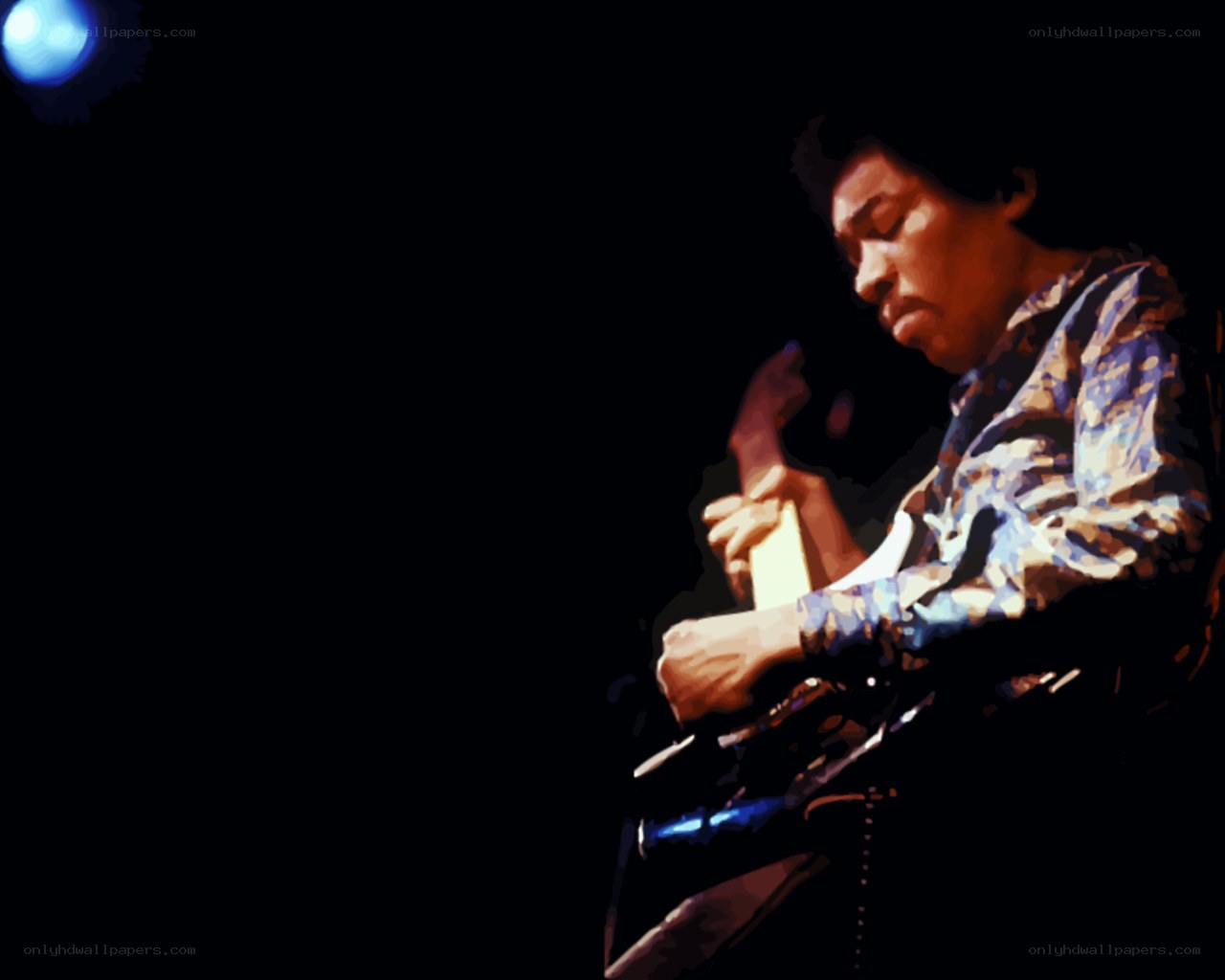 jimmy hendrix playing guitar