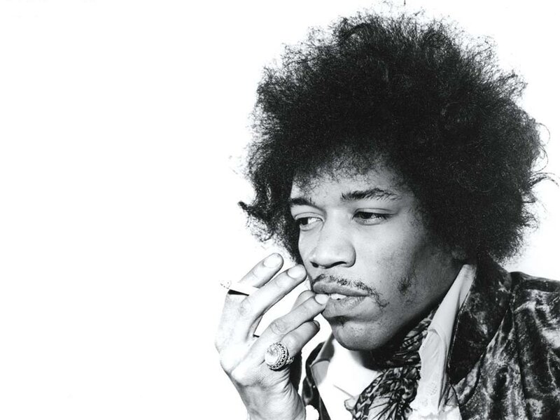 Jimmy Hendrix Smoking — Black, Contemplative
