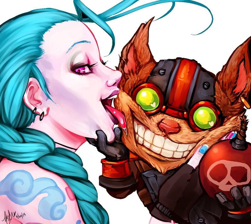 Jinx and Corki Kissing