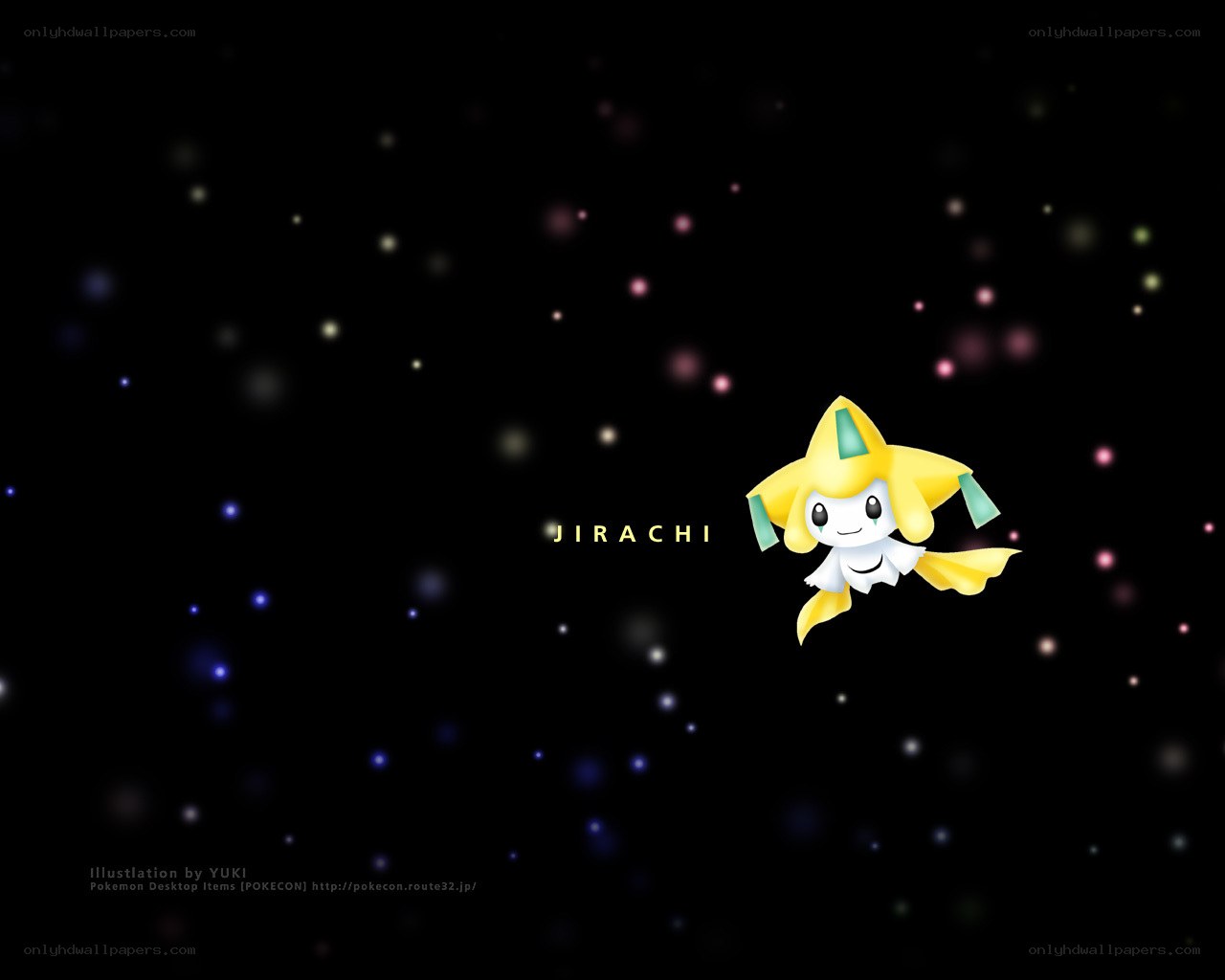 Jirachi in the starry night