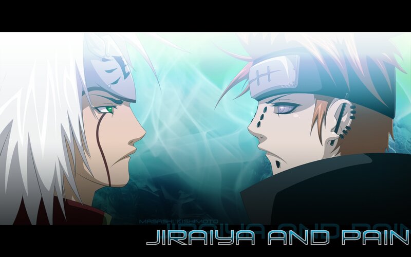 Jiraiya and Pain face-off
