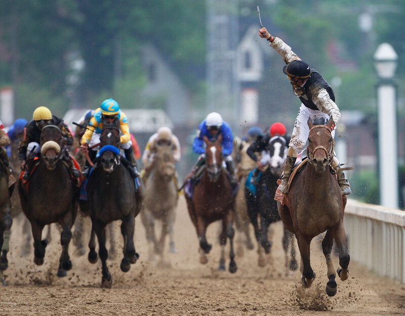 Jockey Celebrating Victory