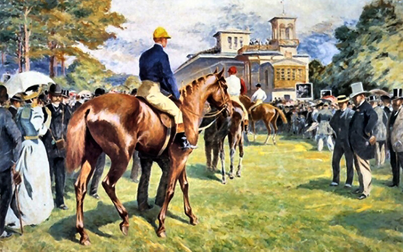 Jockey on Horse — Green