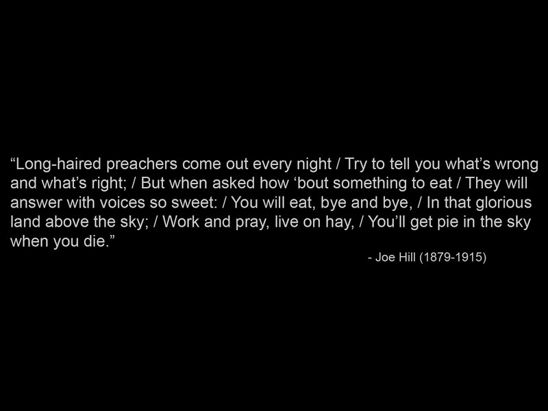 Joe Hill quote on preaching