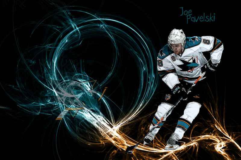 Joe Pavelski hockey action