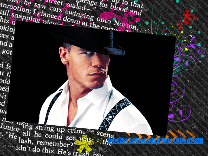 John Cena in a hat and suspenders