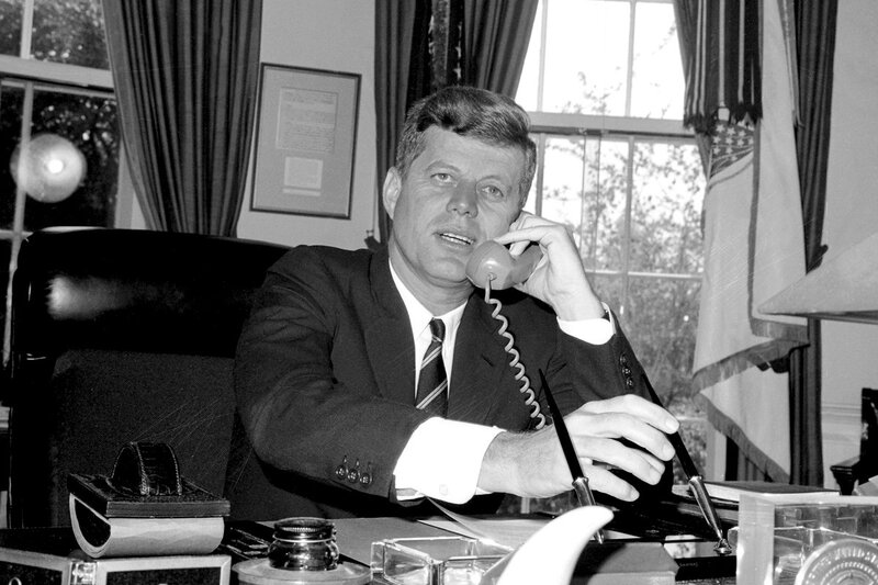 John F Kennedy on Phone