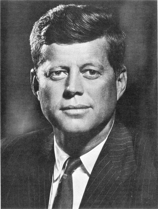 John F Kennedy Portrait — Black, Formal