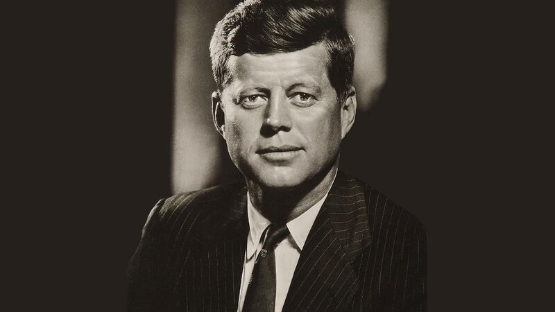 John F Kennedy Portrait — Black