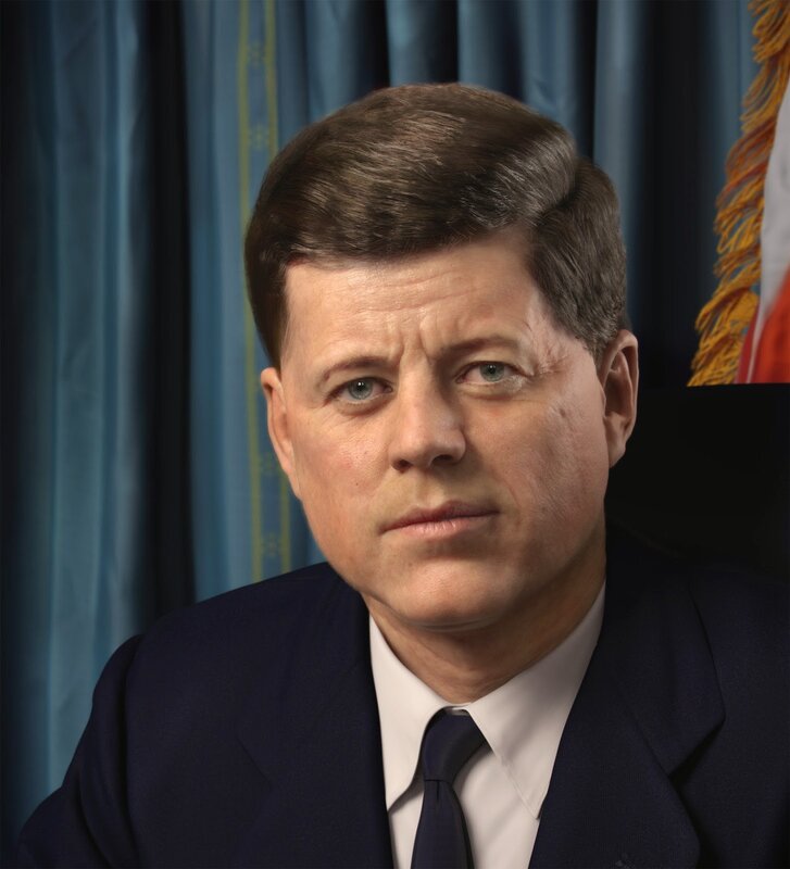 John F Kennedy Portrait — Blue, Formal