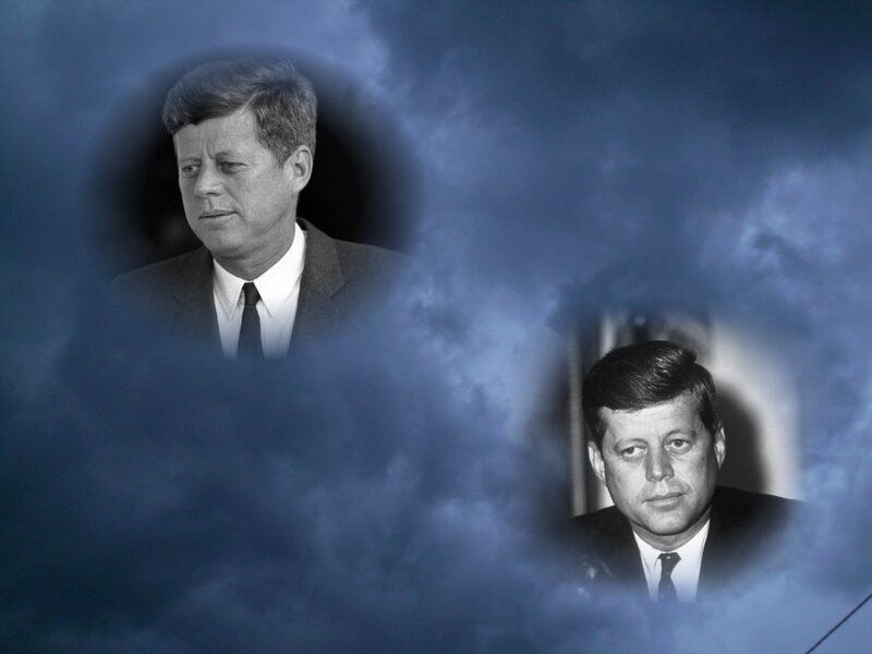 John F Kennedy Portrait — Blue
