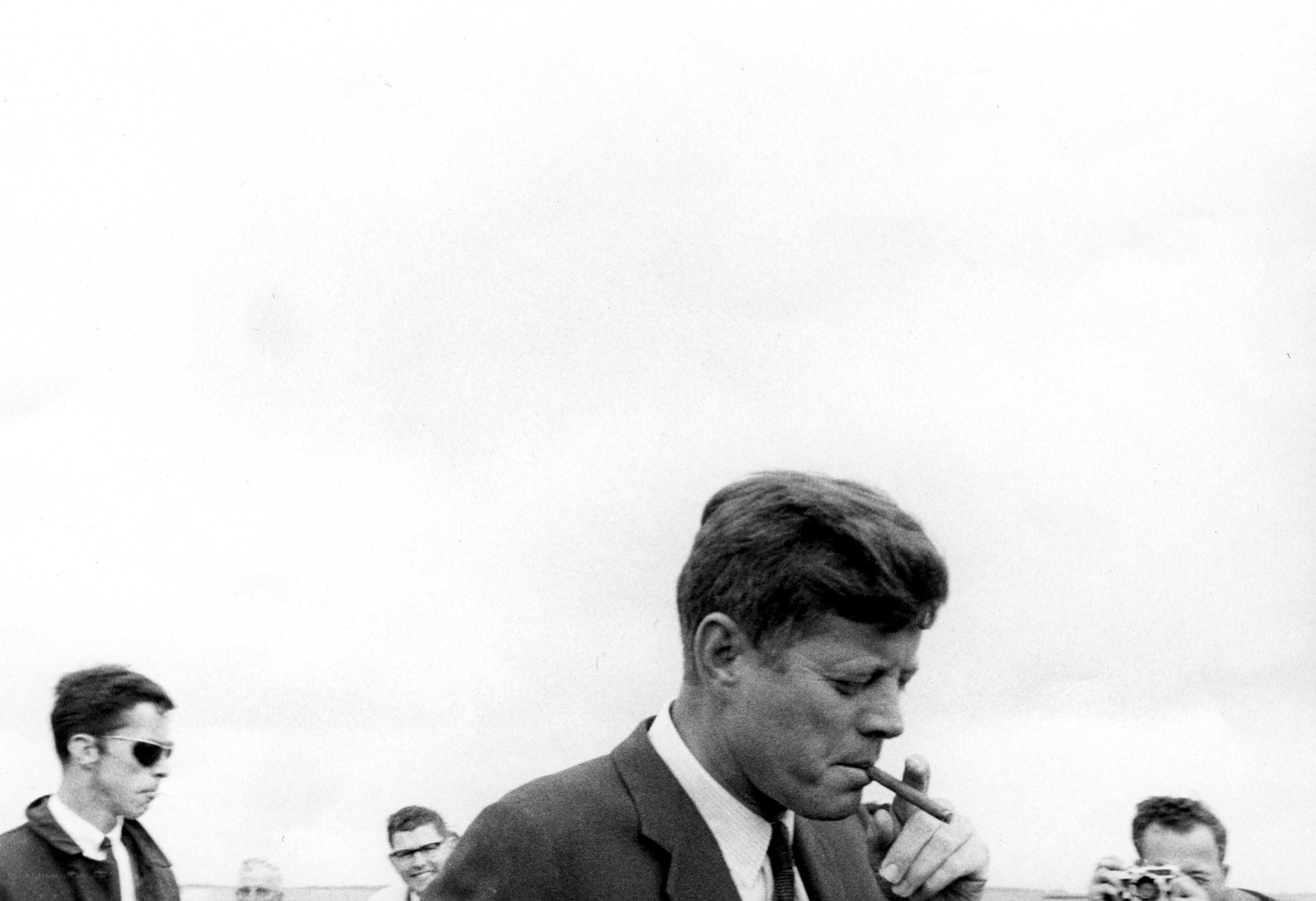 John F Kennedy smoking cigar