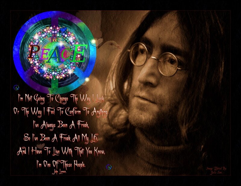 John Lennon Portrait — Brown, Contemplative