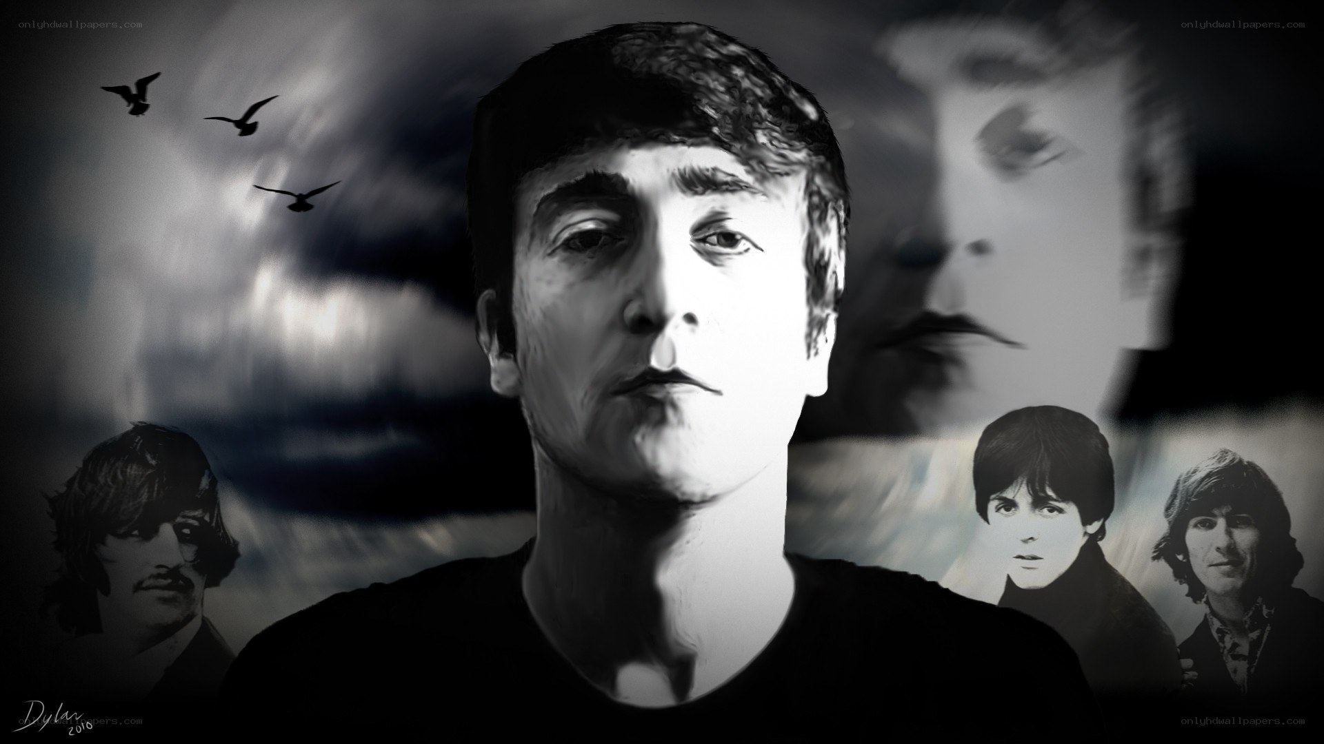 John Lennon portrait collage