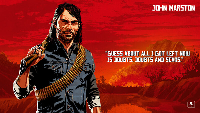 John Marston Holding Rifle