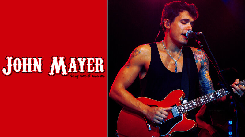 John Mayer performing on stage