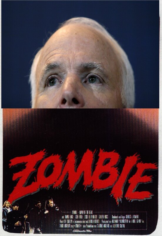 John McCain and Zombie movie poster