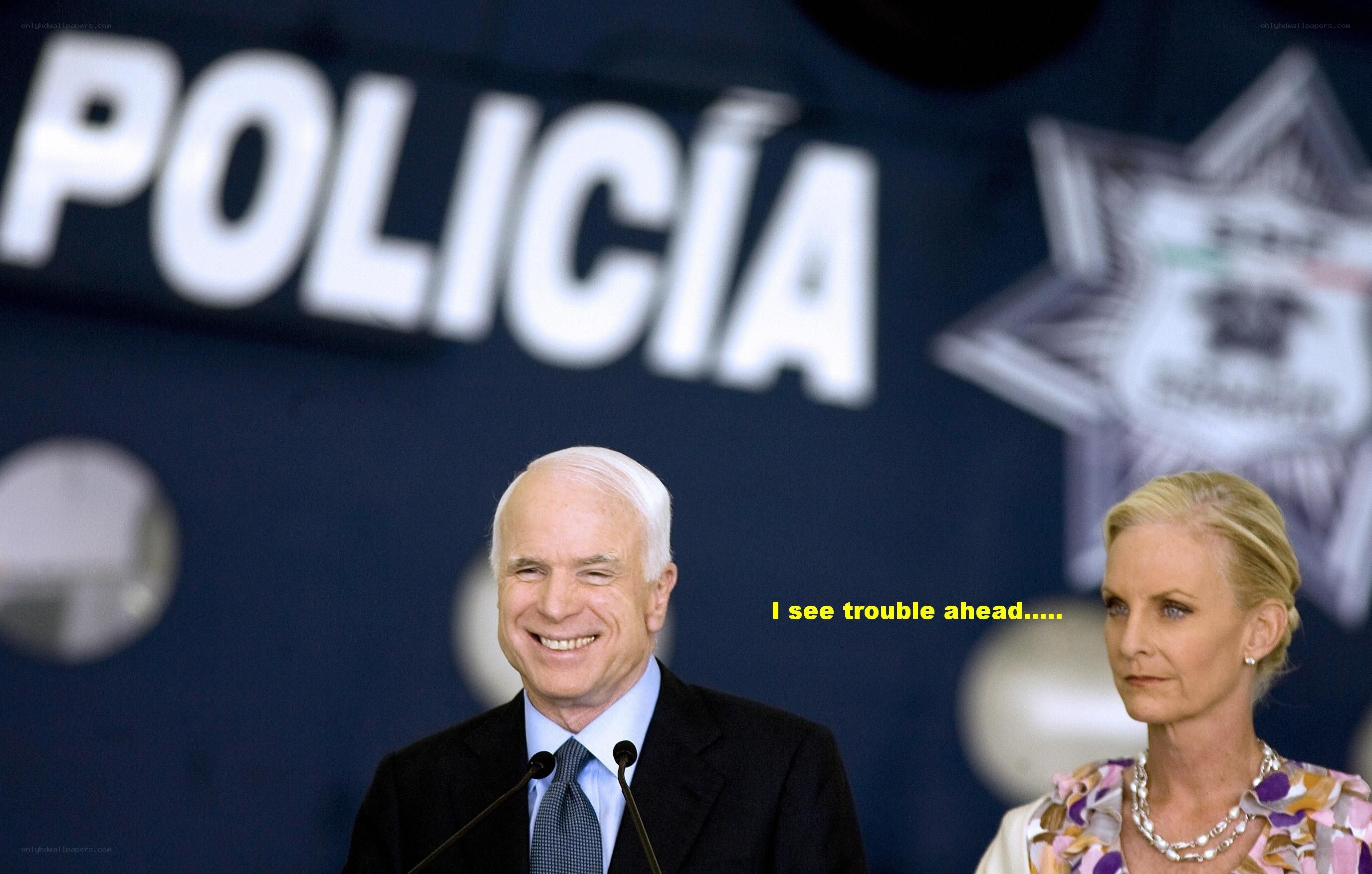 John McCain at a press conference