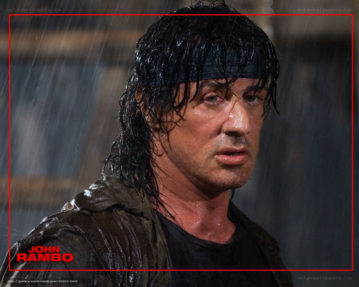 John Rambo in the rain